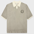 Striped Knit Polo - Bone