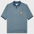 Striped Knit Polo - Indigo