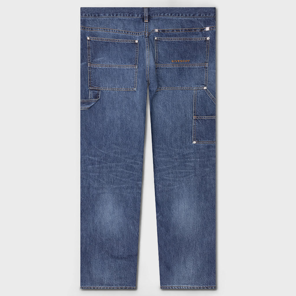 Studded Carpenter Pants - Blue
