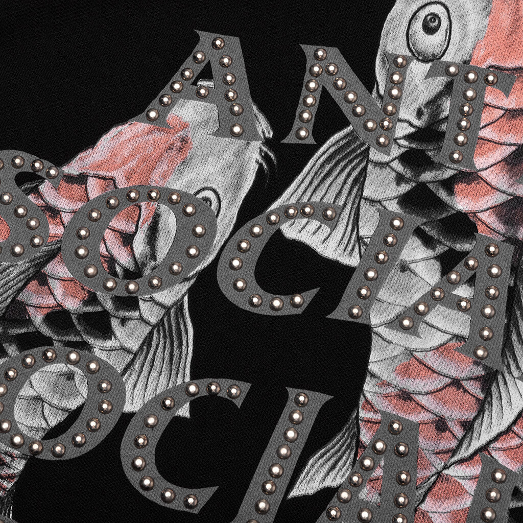Studded Mind Games Hoodie - Black
