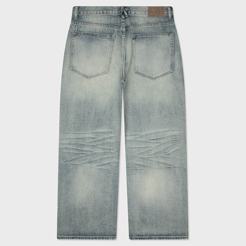 Studded Face Jeans - Blue