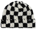 Crochet Checker Beanie - Black