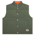 Reverse Down Workgear Vest - Olive