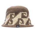 Waves Knit Bucket Hat - Brown