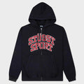 Stussy Sport Zip Hoodie - Washed Black