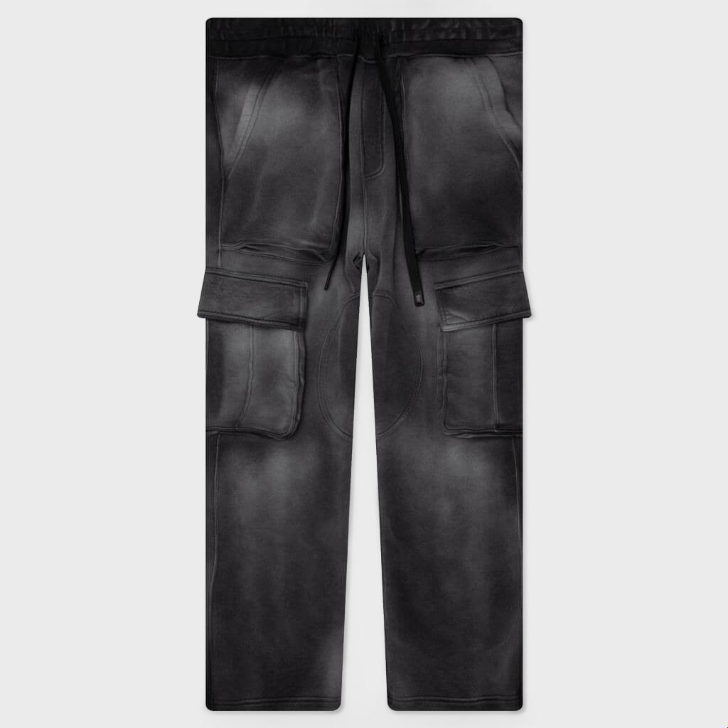 Sunfade Logo Cargo Sweatpant - Faded Black