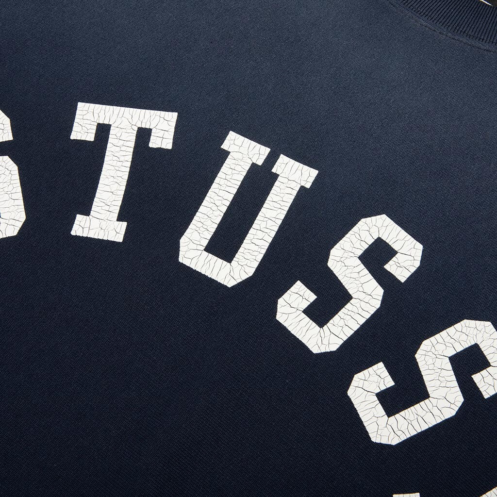 Sun Faded Oversized Crew - Navy