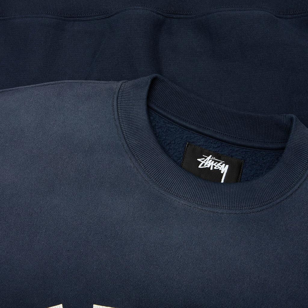 Sun Faded Oversized Crew - Navy