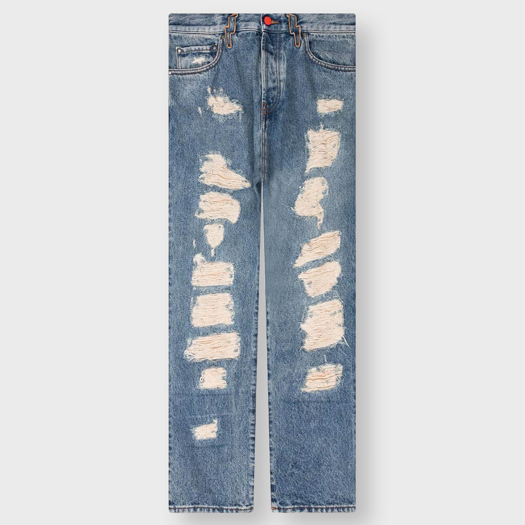 Super Distressed Denim - Blue Wash
