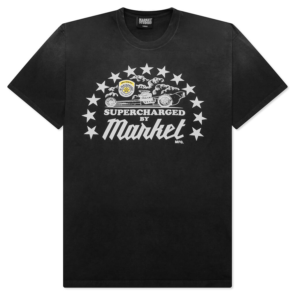 Supercharged T-Shirt - Pirate Black