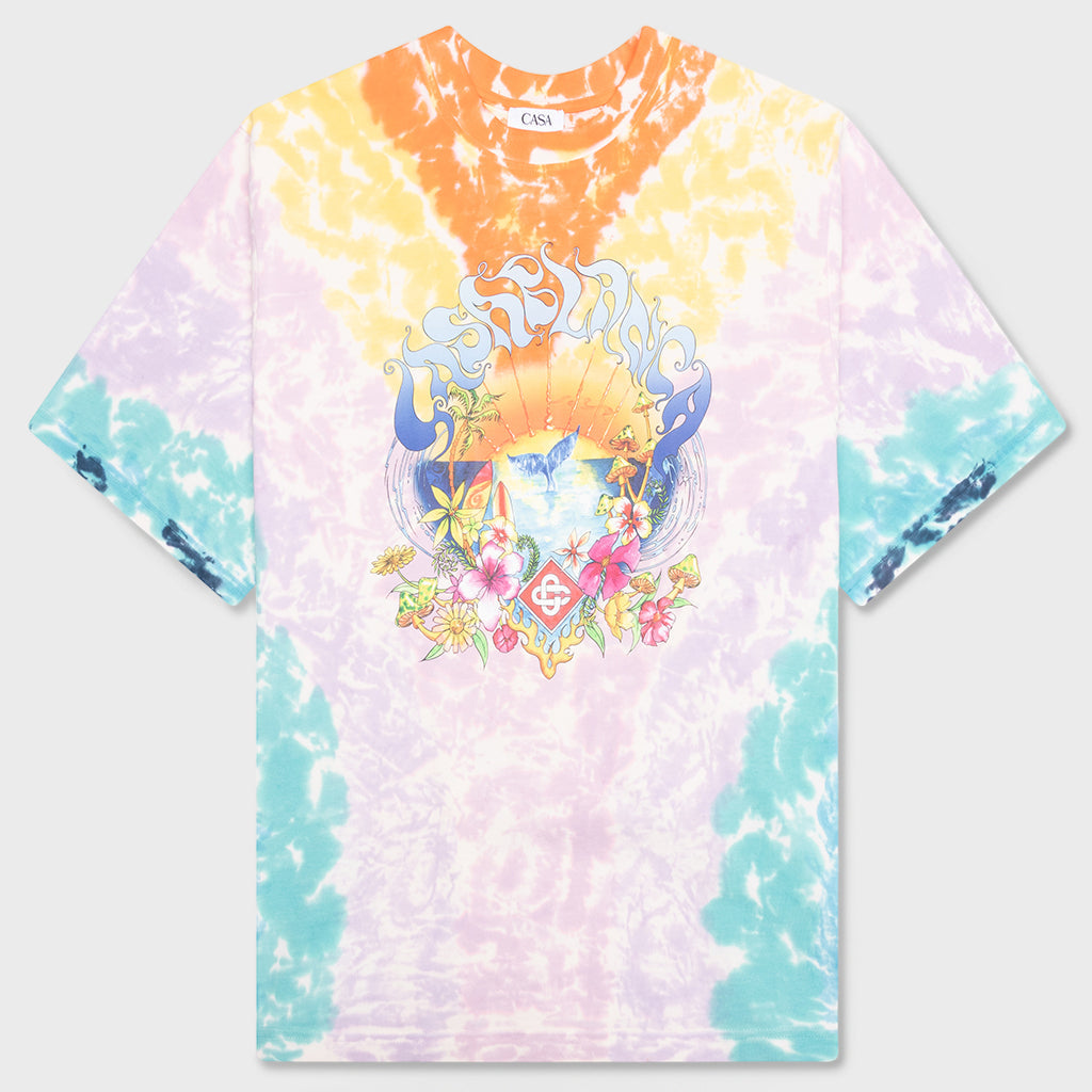 Surf Trip Printed Oversized T-Shirt - Tie Dye