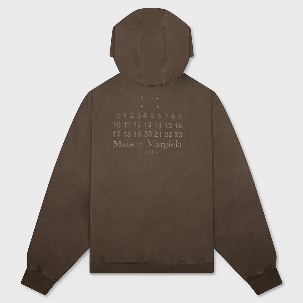 Zip-Up Sweat Hoodie - Mink
