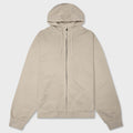 Oversize Zip-Up Sweatshirt - Natural