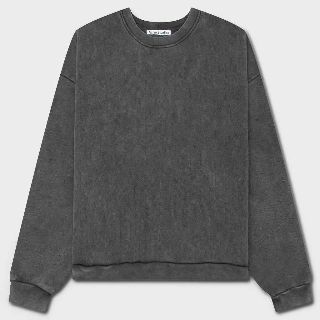 Rubber Logo Fleece Sweatshirt - Faded Black