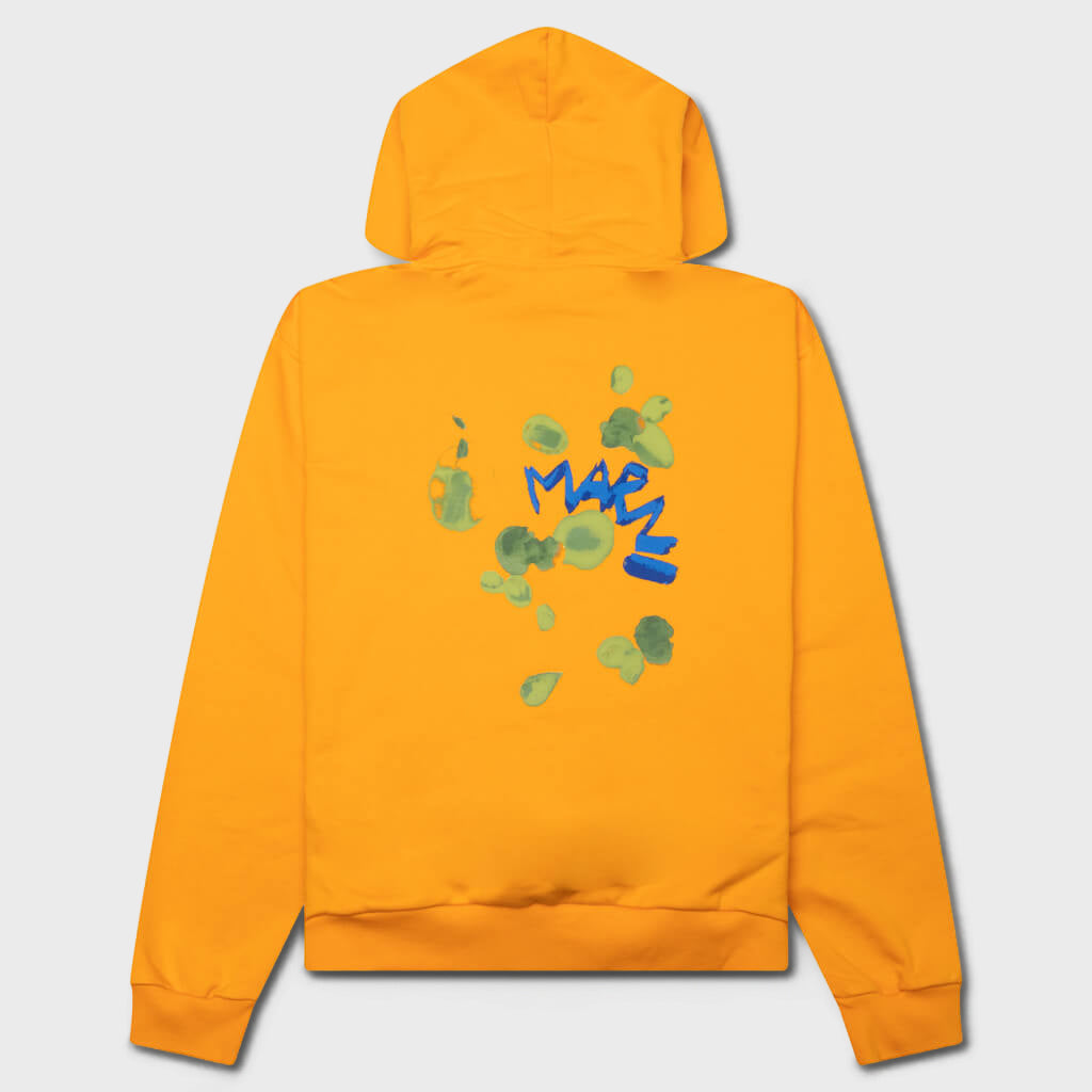 Organic Cotton Sweatshirt With Marni Dripping Print - Light Orange