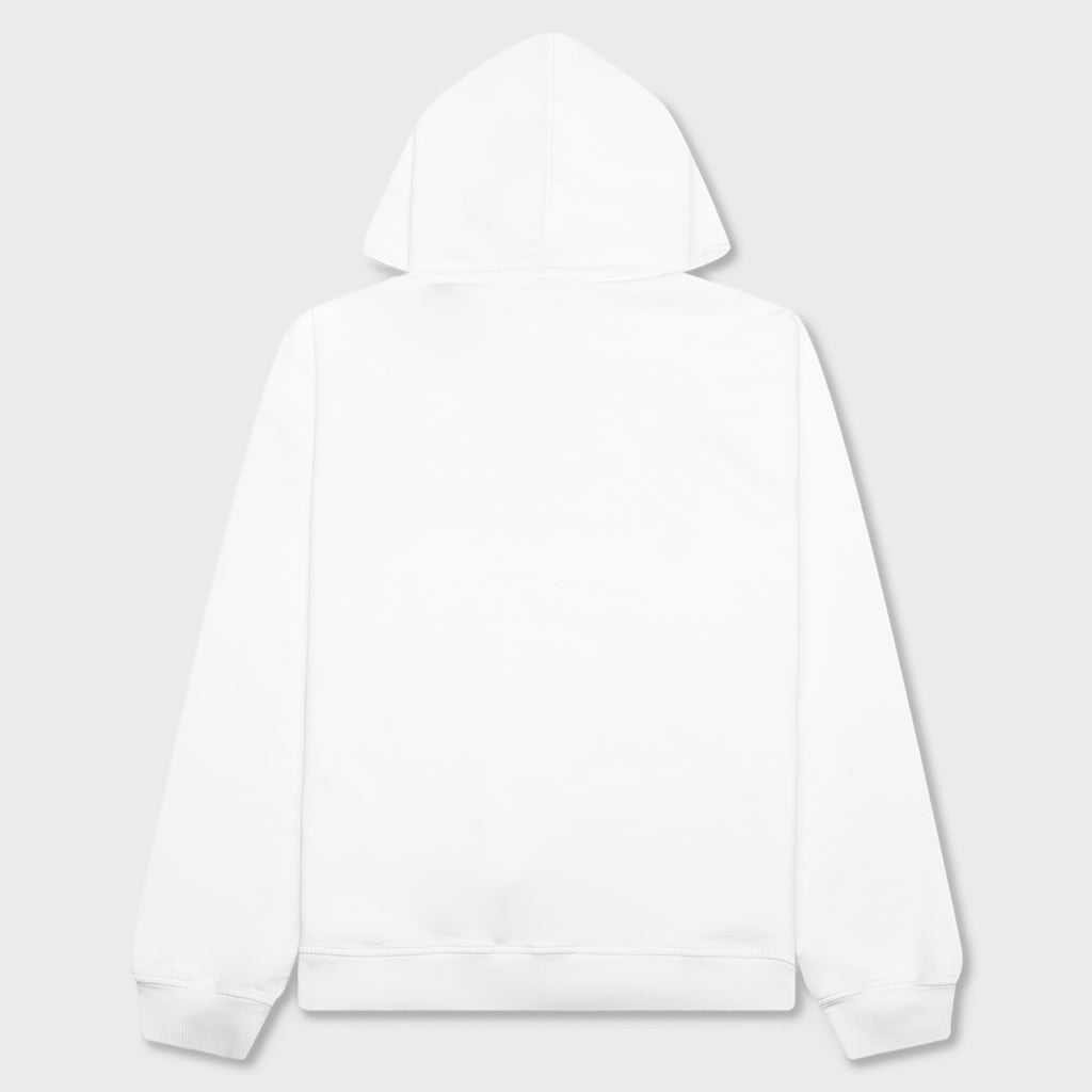 Painted On Collage Yellow Logo Hoodie - Lily White