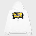 Painted On Collage Yellow Logo Hoodie - Lily White