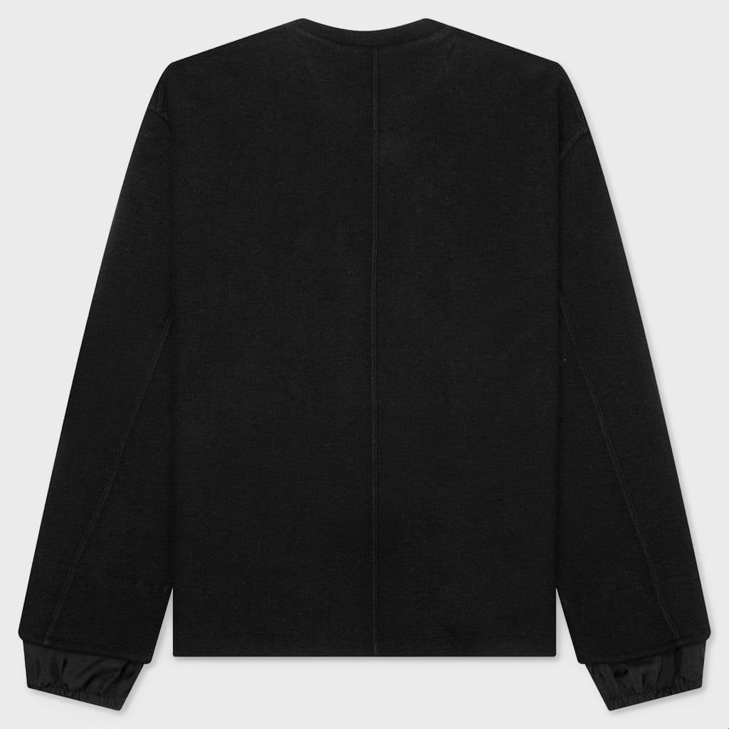 Lined Cuff Sweatshirt - Black