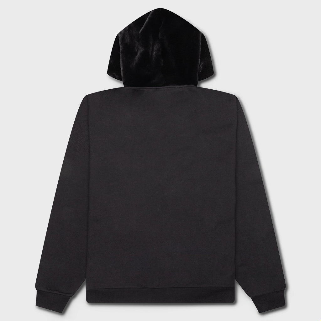 Faux-Fur Hood Sweatshirt UTC269 - Nero