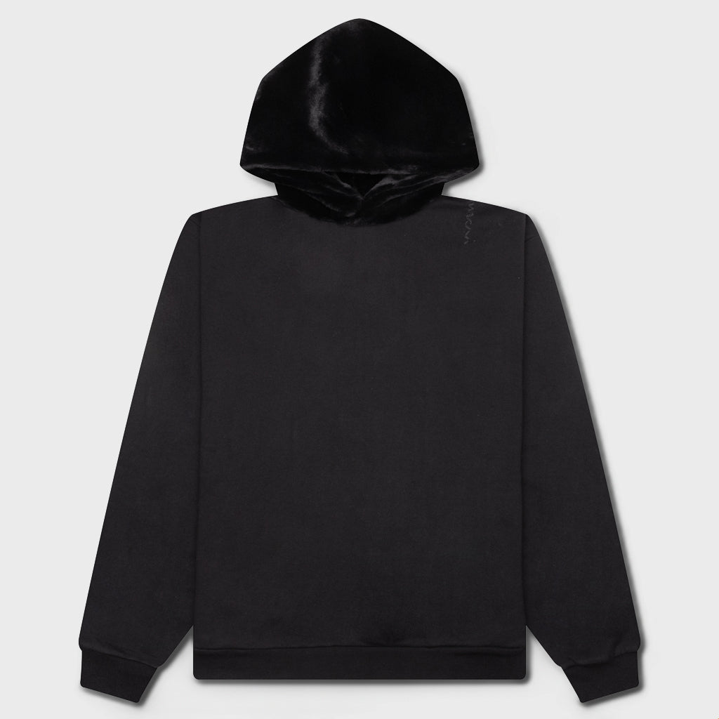 Faux-Fur Hood Sweatshirt UTC269 - Nero