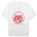 Slawn Printed Cotton T-Shirt- Lily White