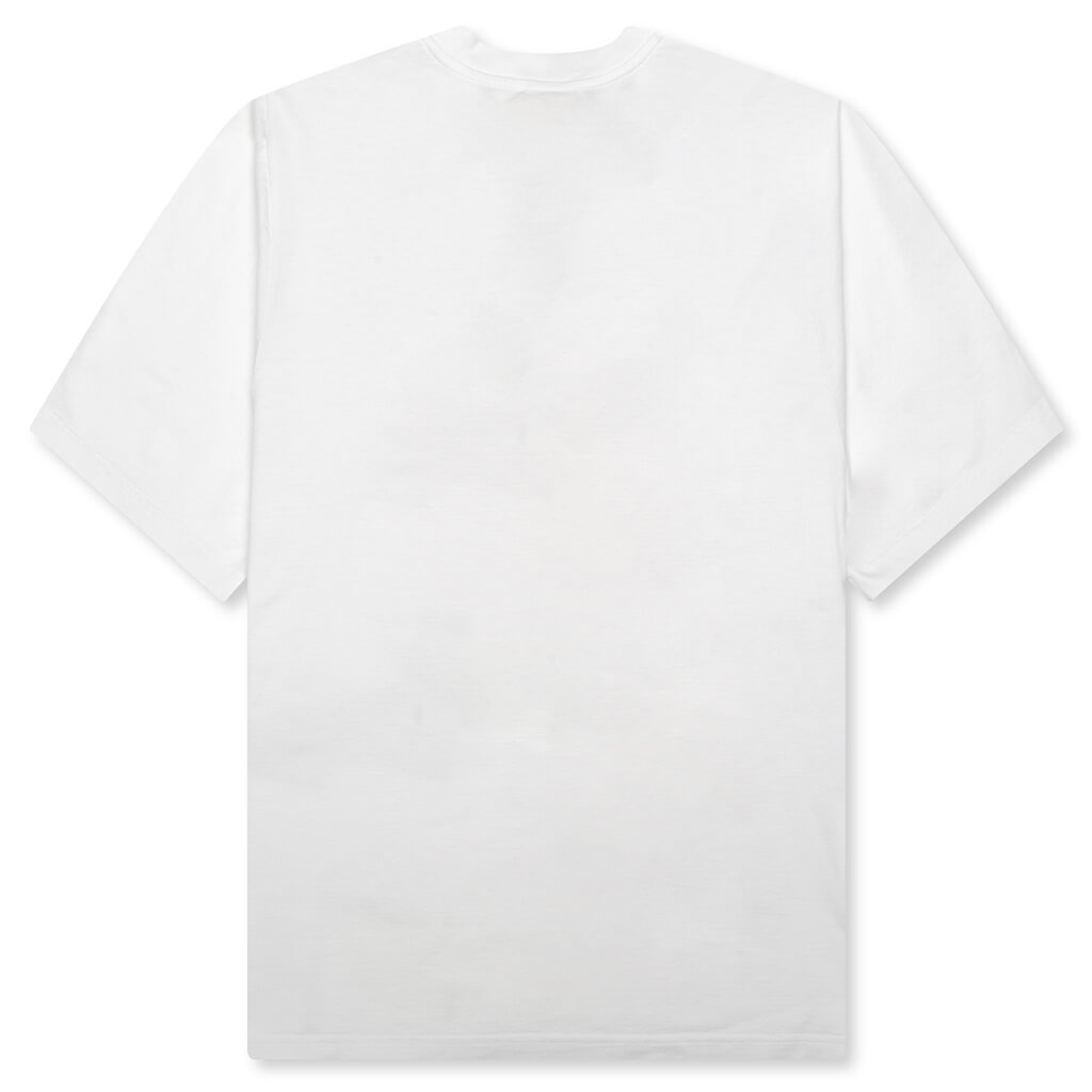 Slawn Printed Cotton T-Shirt- Lily White