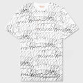Scribble Motif T-Shirt - Lily White