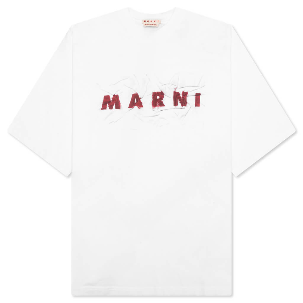 The Wrinkled Logo T-Shirt - Lily White