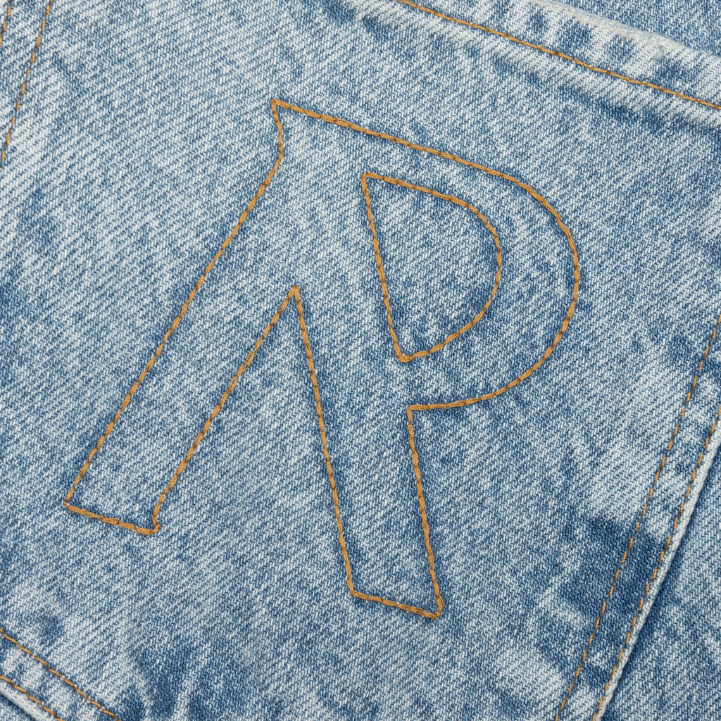 Tailored Denim Shorts - Blue