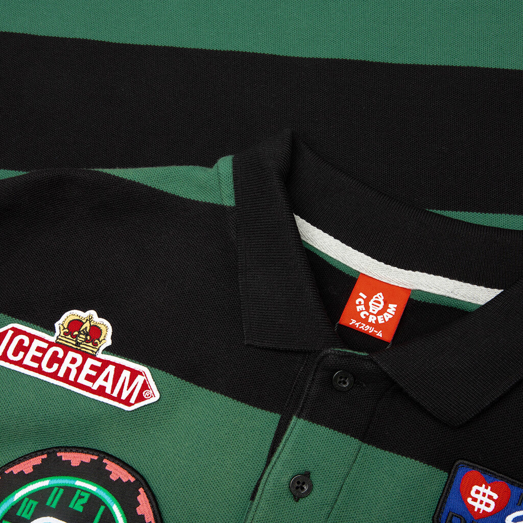 Tamarind S/S Polo - Black/Green