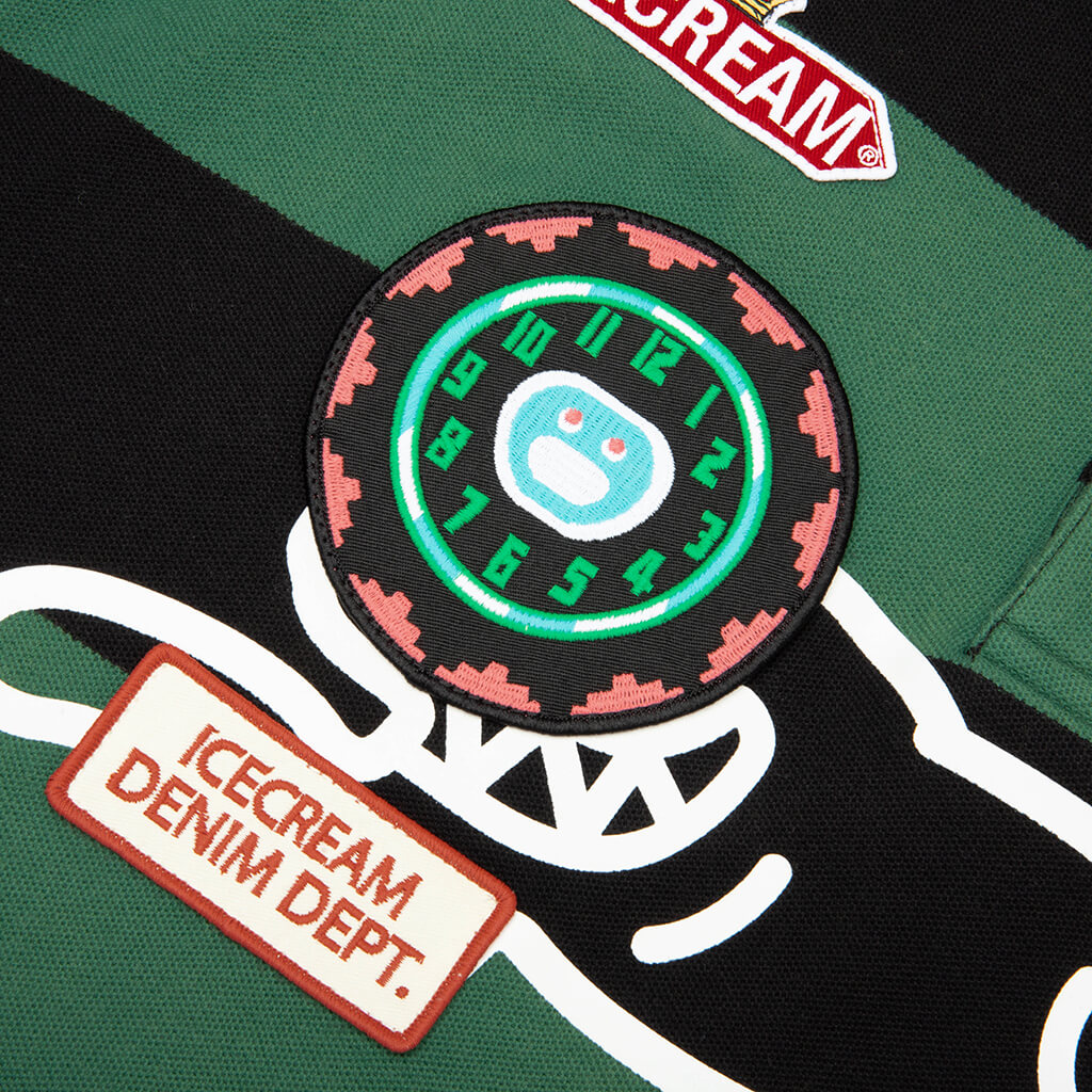 Tamarind S/S Polo - Black/Green