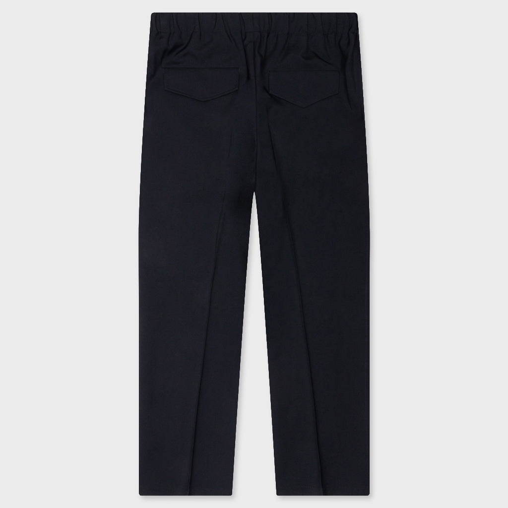 Gabardine Wool Trousers - Navy
