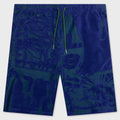 Terry Towelling Short - Blue/Green