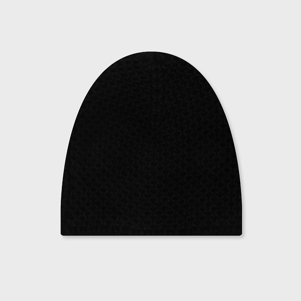 Textured Knit Skullcap - Black