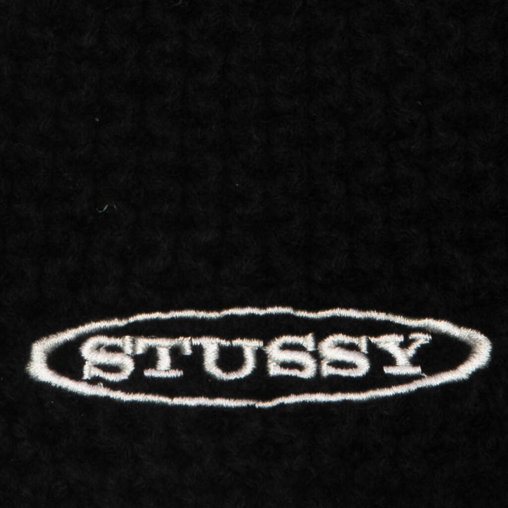 Textured Knit Skullcap - Black