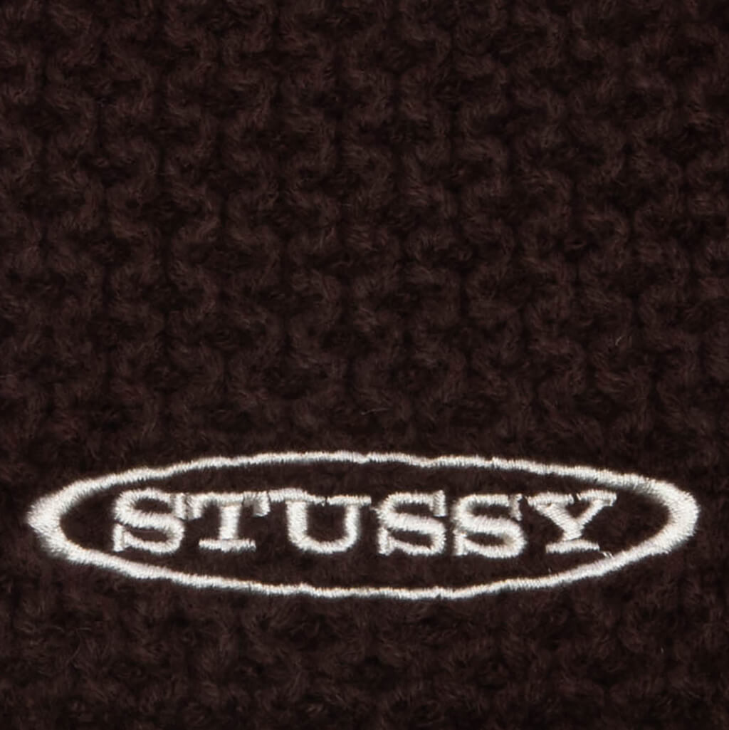 Textured Knit Skullcap - Brown