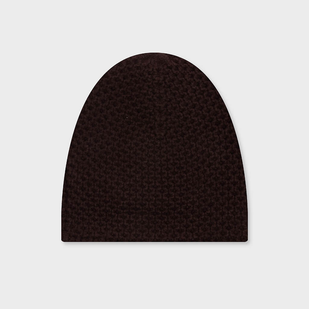 Textured Knit Skullcap - Brown