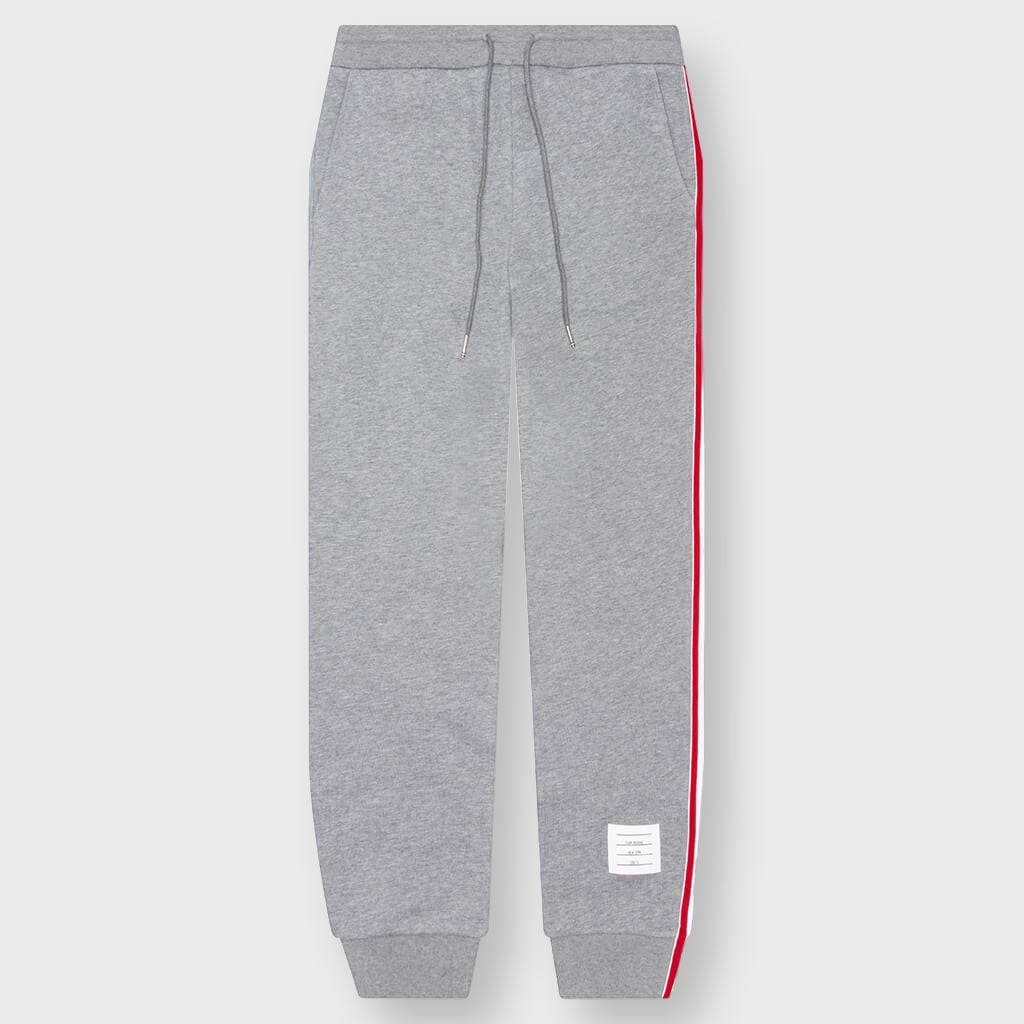 Classic Loopback RWB Side Stripe Sweatpants - Light Grey