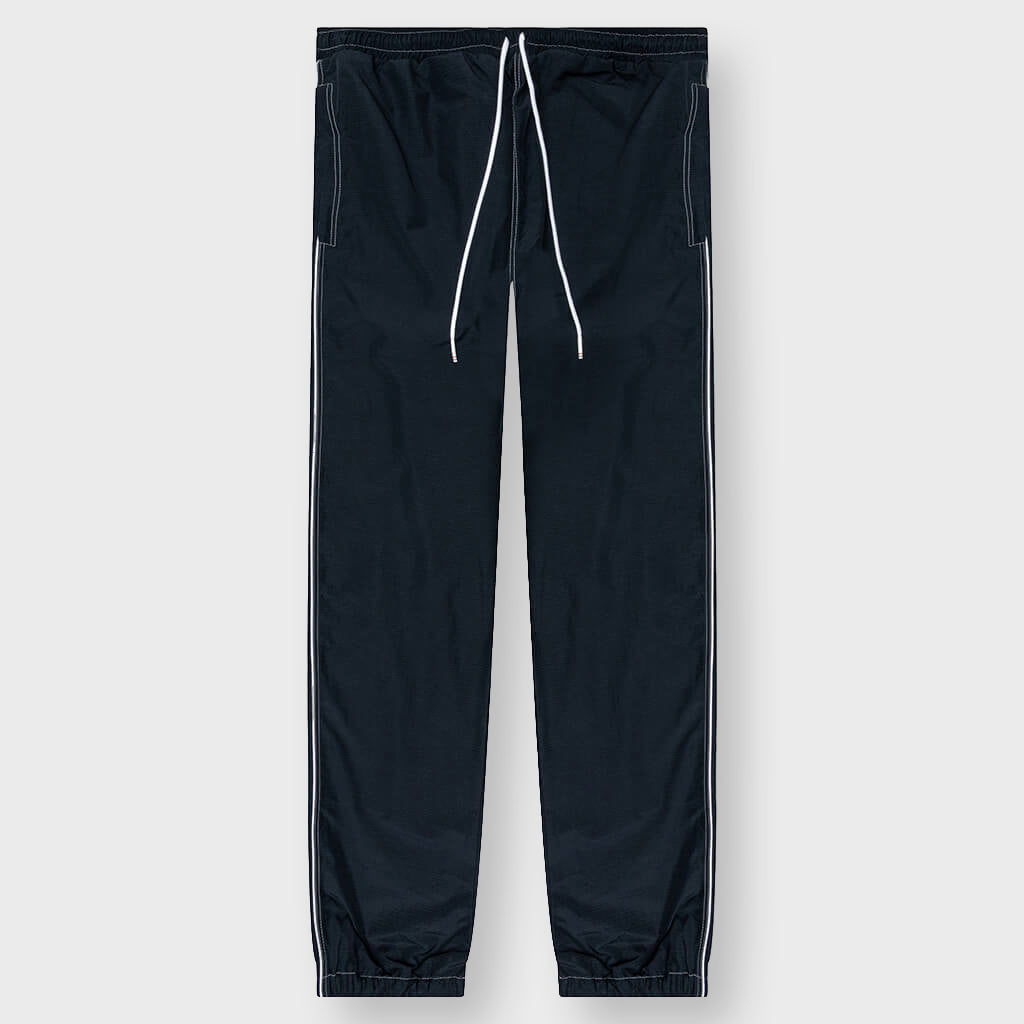 Contrast White Stitching Track Pants - Navy