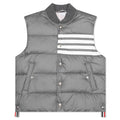 Downfilled Snap Front Vest - Medium Grey