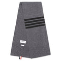 Full Needle Rib Scarf - Medium Grey