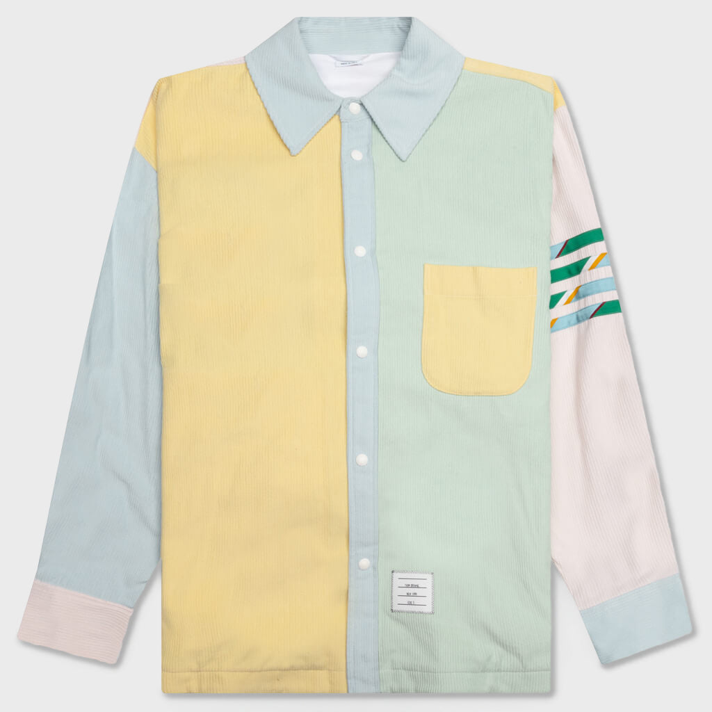 Funmix Corduroy 4Bar Shirt Jacket - Light Green