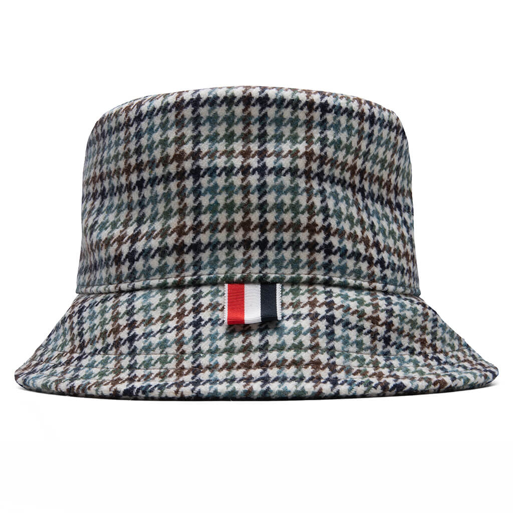 Houndstooth Lambswool Bucket Hat - Seasonal Multi