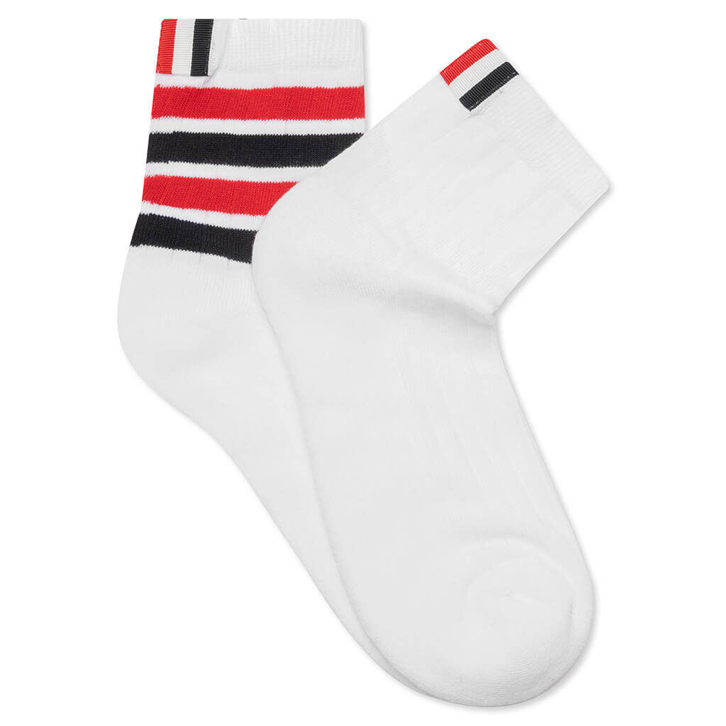 Lightweight 4 Bar Ankle Socks - Red/White/Blue