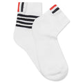 Lightweight 4 Bar Ankle Socks - White/Navy