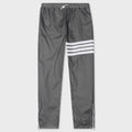Straight Leg Track Pants - Silver