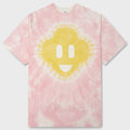 Tie Dye Smiley Oversized T-Shirt - Tie Dye Pink