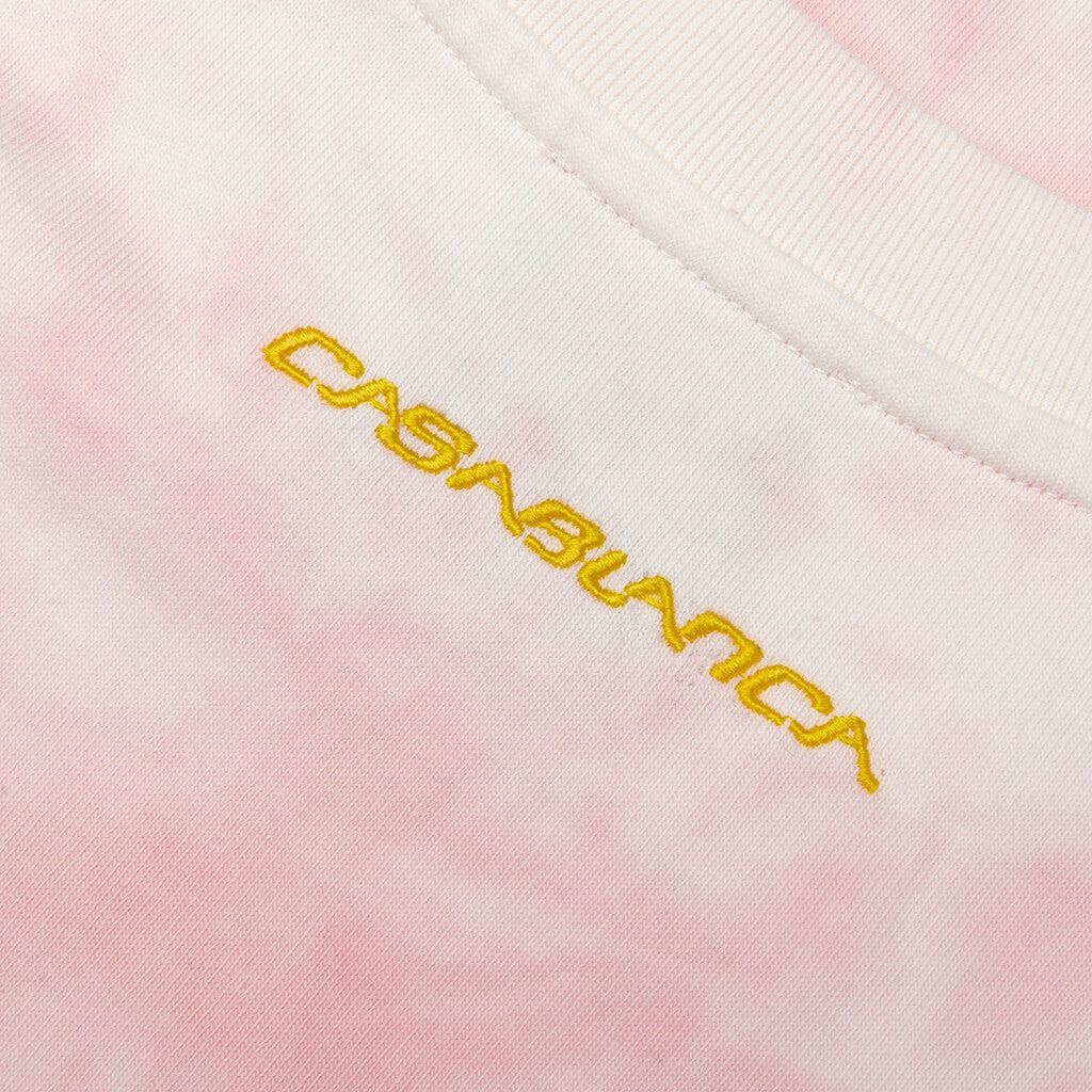 Tie Dye Smiley Oversized T-Shirt - Tie Dye Pink