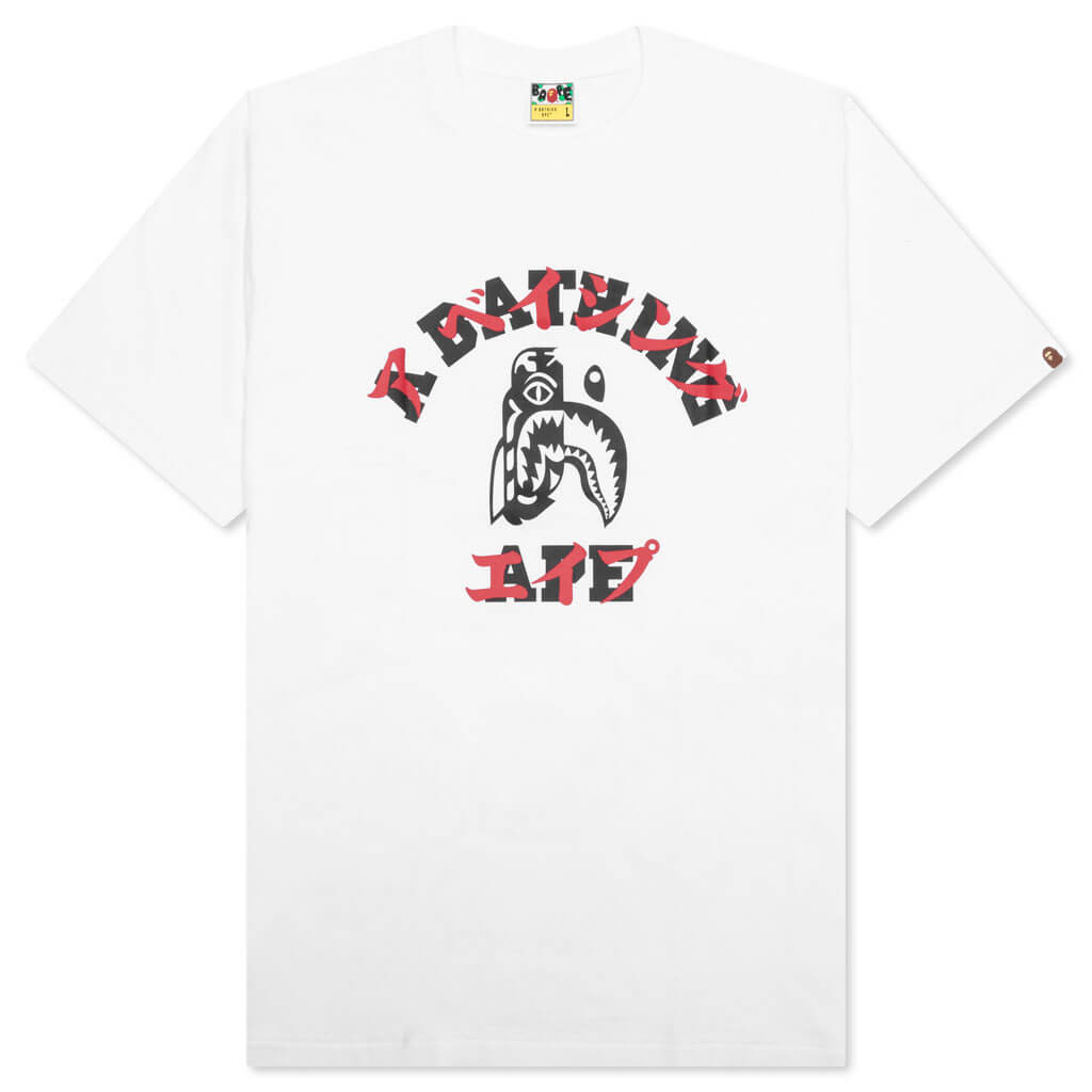 Tiger Shark Japanese Letter Tee - White