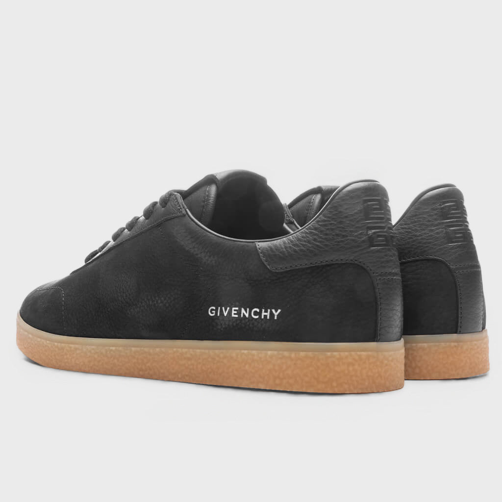 Town Nubuck and Leather Sneakers - Black